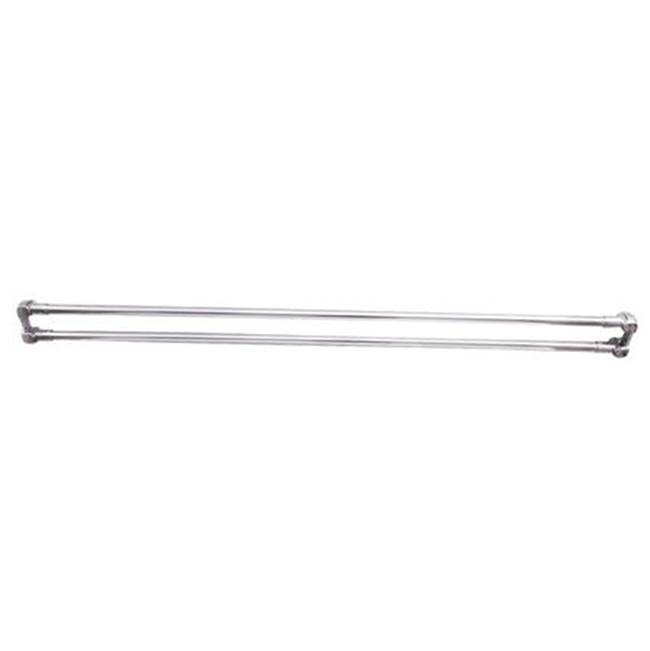 Barclay 60'' Straight Double ShowerCurtain Rod w/ Flanges-PB