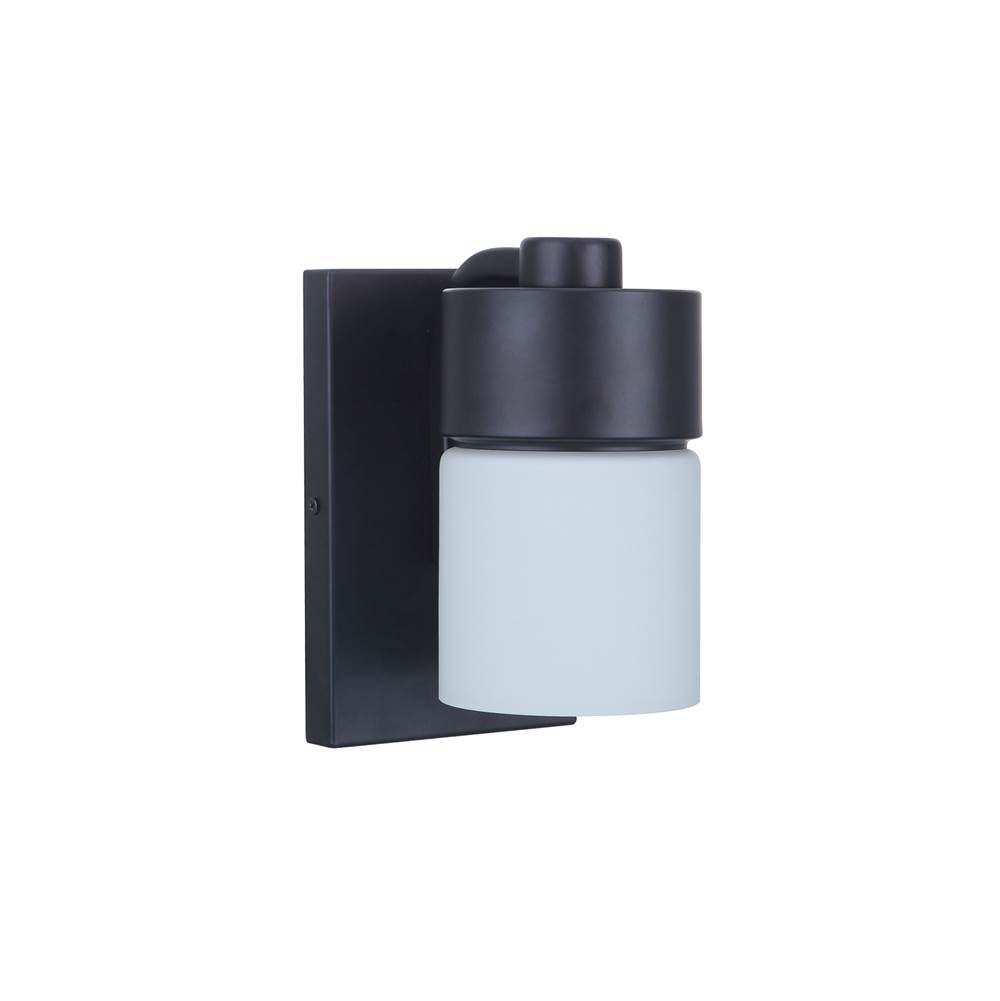 Craftmade Disctrict 1 Light Wall Sconce in Flat Black