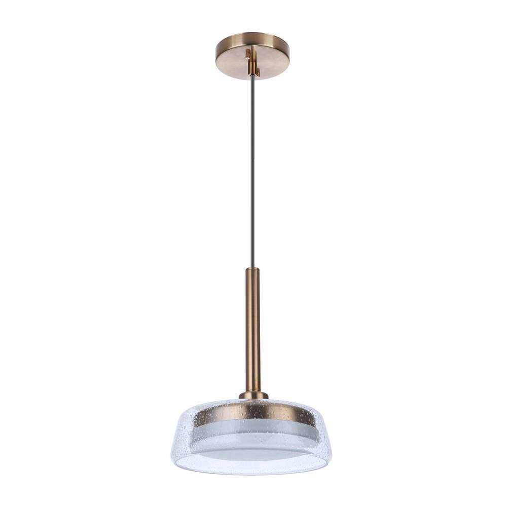 Craftmade Centric 10'' LED Pendant in Satin Brass
