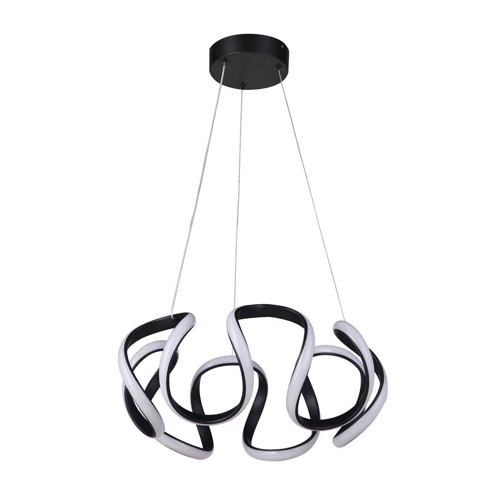 Craftmade Pulse Dimmable LED Pendant, Flat Black