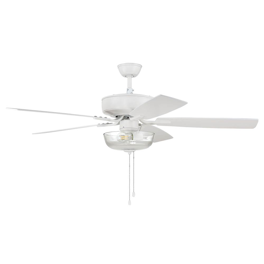 Craftmade 52'' Pro Plus Fan with Clear Bowl Light Kit and Blades