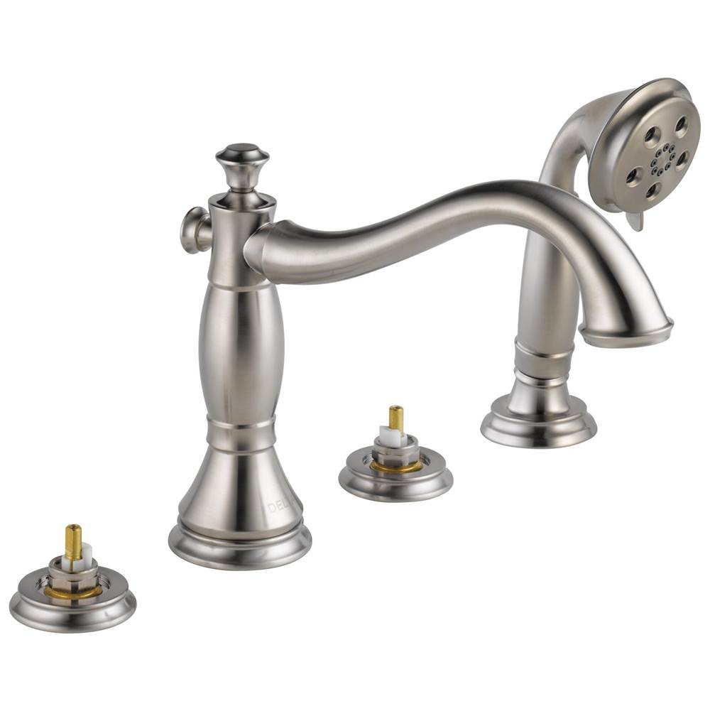 Delta Faucet Cassidy™ Roman Tub with Hand Shower Trim - Less Handles