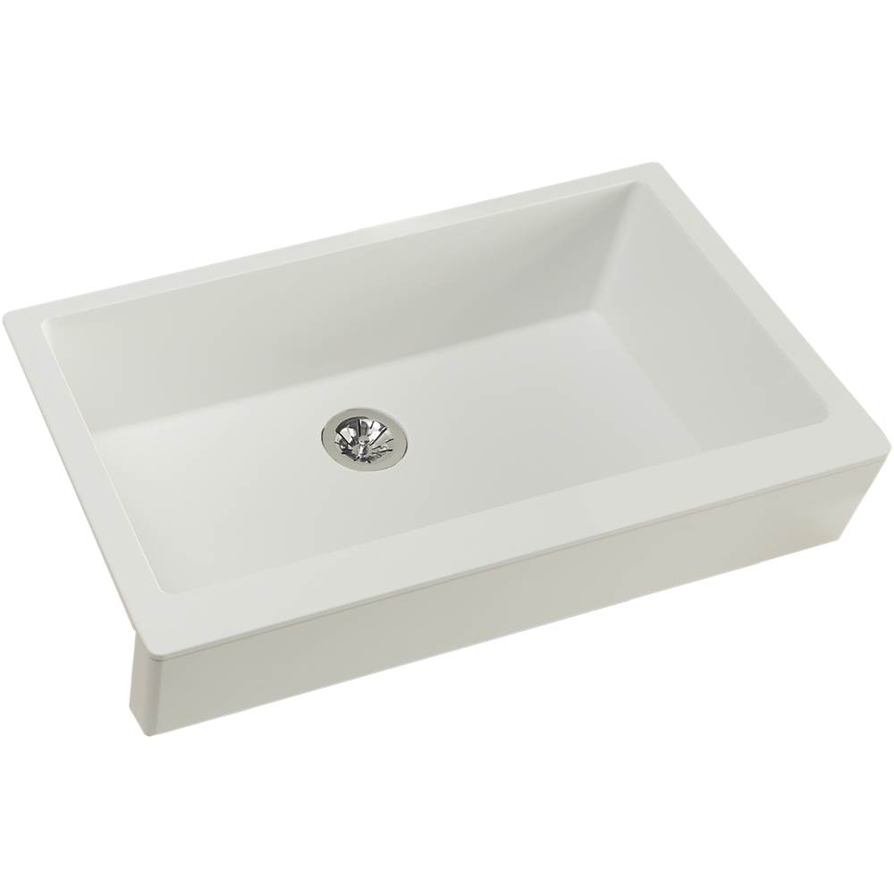 Elkay Reserve Selection Elkay Quartz Luxe 35-7/8'' x 20-15/16'' x 9'' Single Bowl Farmhouse Sink with Perfect Drain, Ricotta