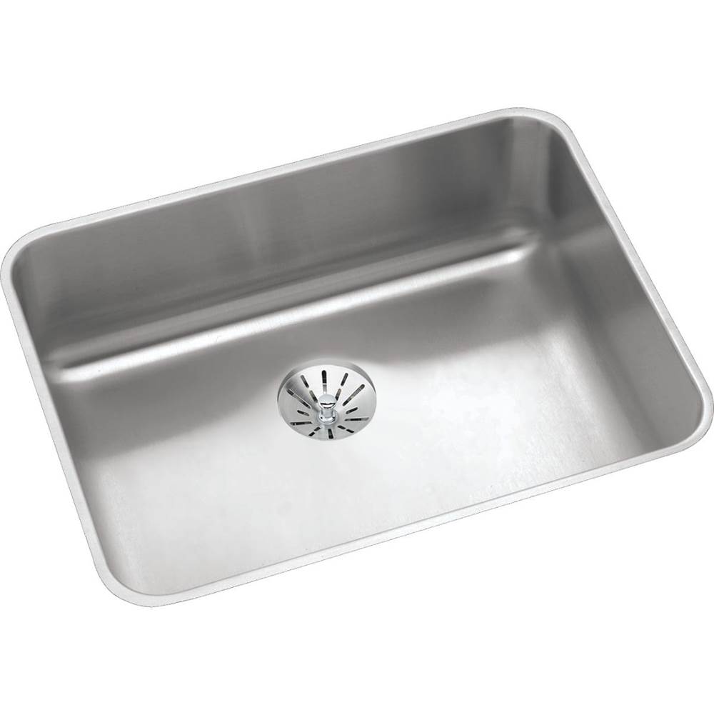 Elkay Lustertone Classic Stainless Steel 23-1/2'' x 18-1/4'' x 7-1/2'', Single Bowl Undermount Sink with Perfect Drain