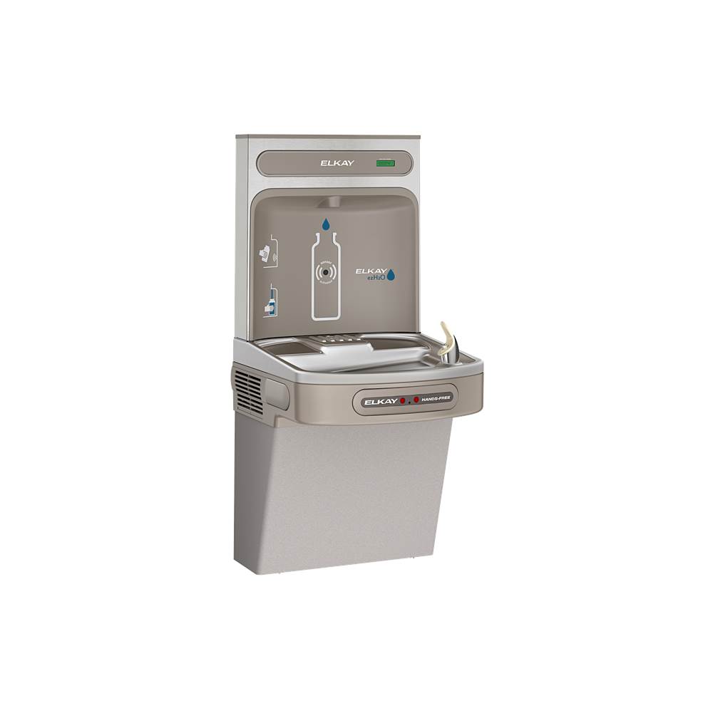 Elkay ezH2O Bottle Filling Station with Single ADA Cooler Hands Free Activation, Non-Filtered Refrigerated Light Gray