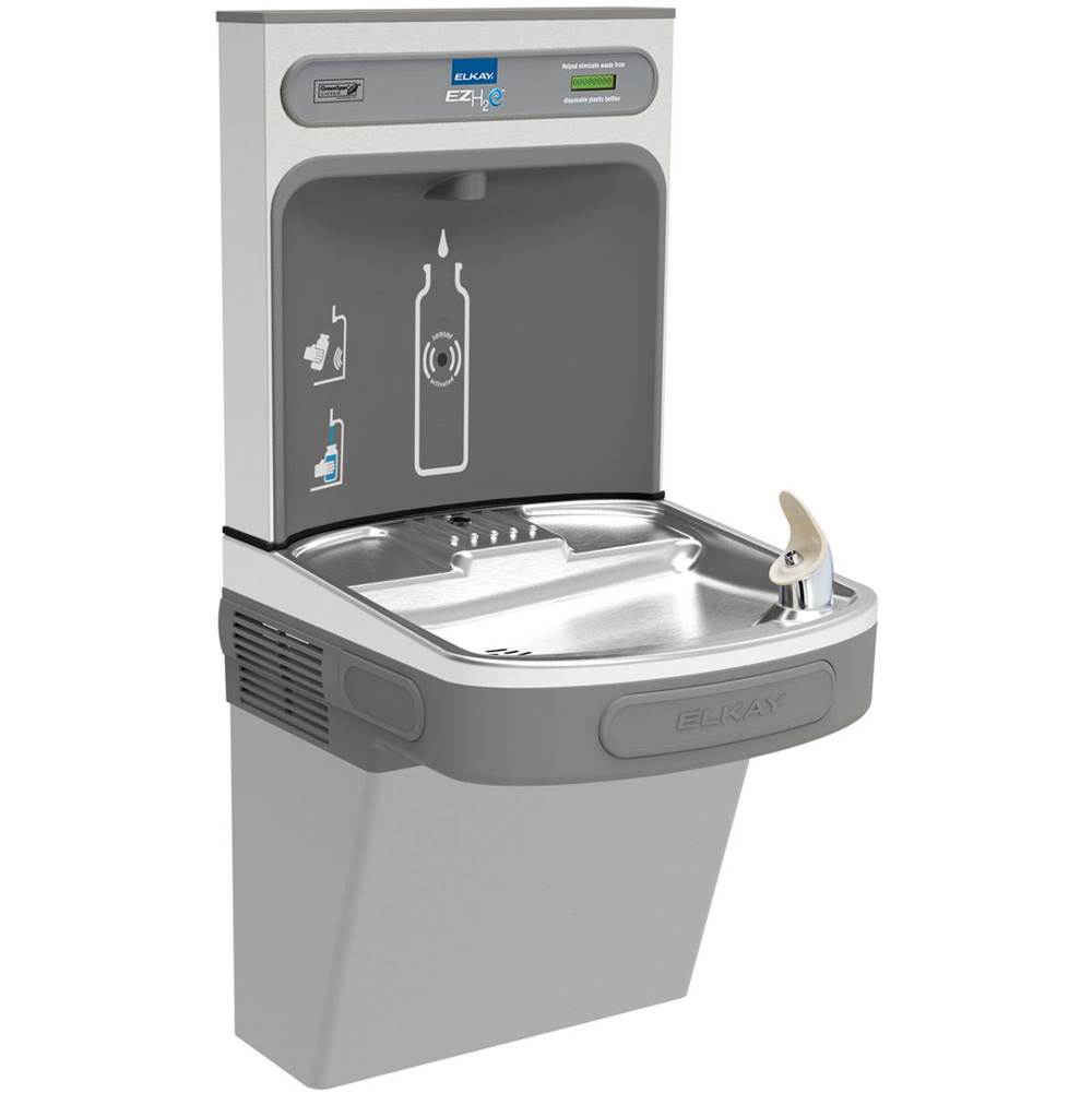 Elkay ezH2O Bottle Filling Station with Single ADA Cooler, Non-Filtered Refrigerated Light Gray