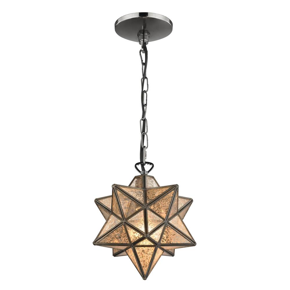 Elk Home Moravian Star 9'' Wide 1-Light Mini Pendant - Oil Rubbed Bronze
