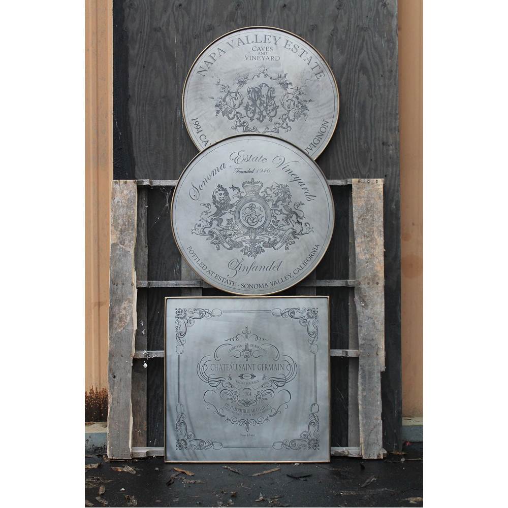 Elk Home Etched Metal Table Chateau Square - BASE