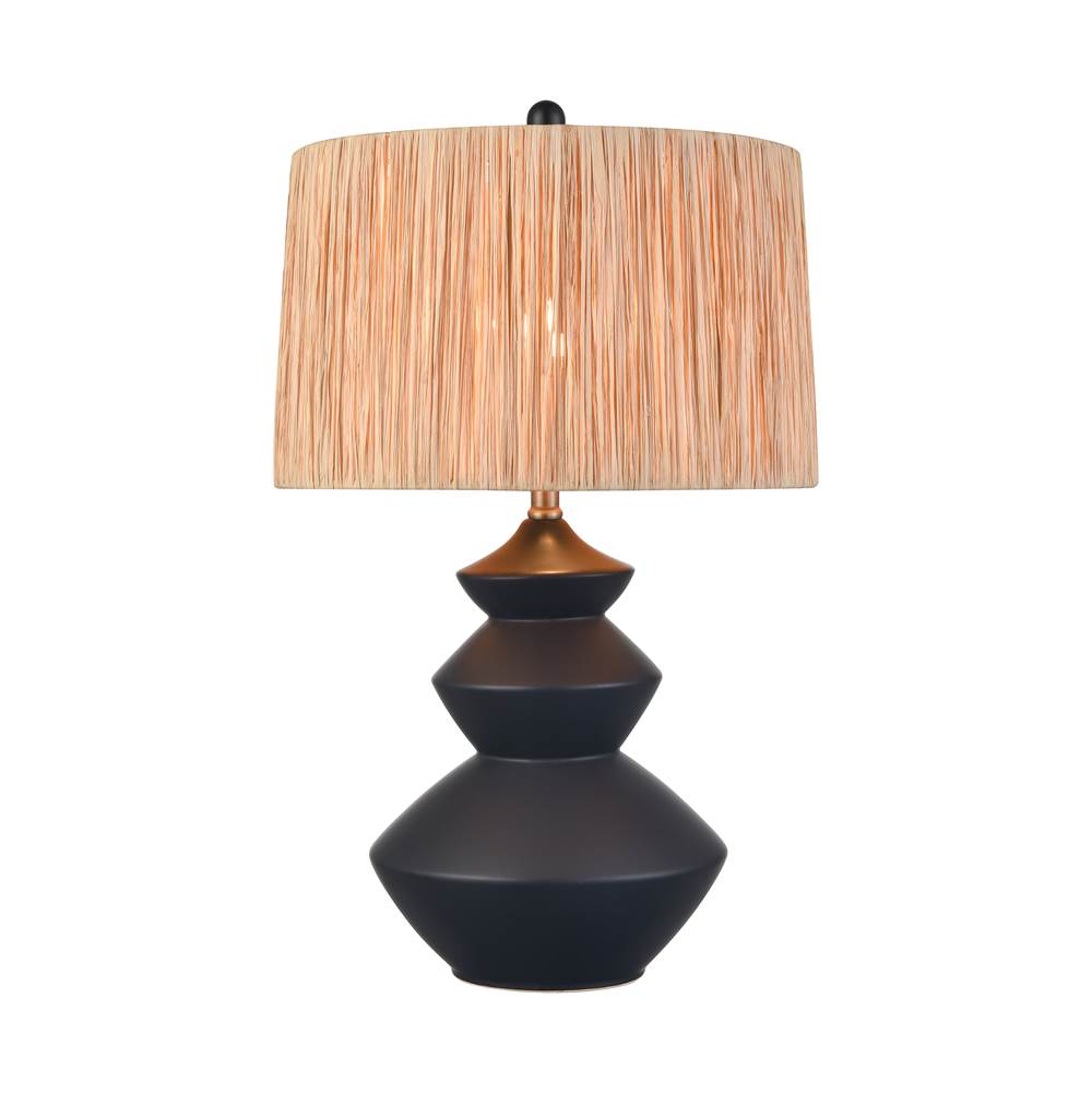 Elk Home Lombard 27'' High 1-Light Table Lamp - Black - Includes LED Bulb
