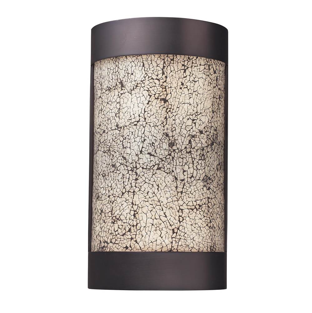 Elk Lighting Diamante Collection 2-Light Wall Sconce in An Antique Pewter Finish With White C