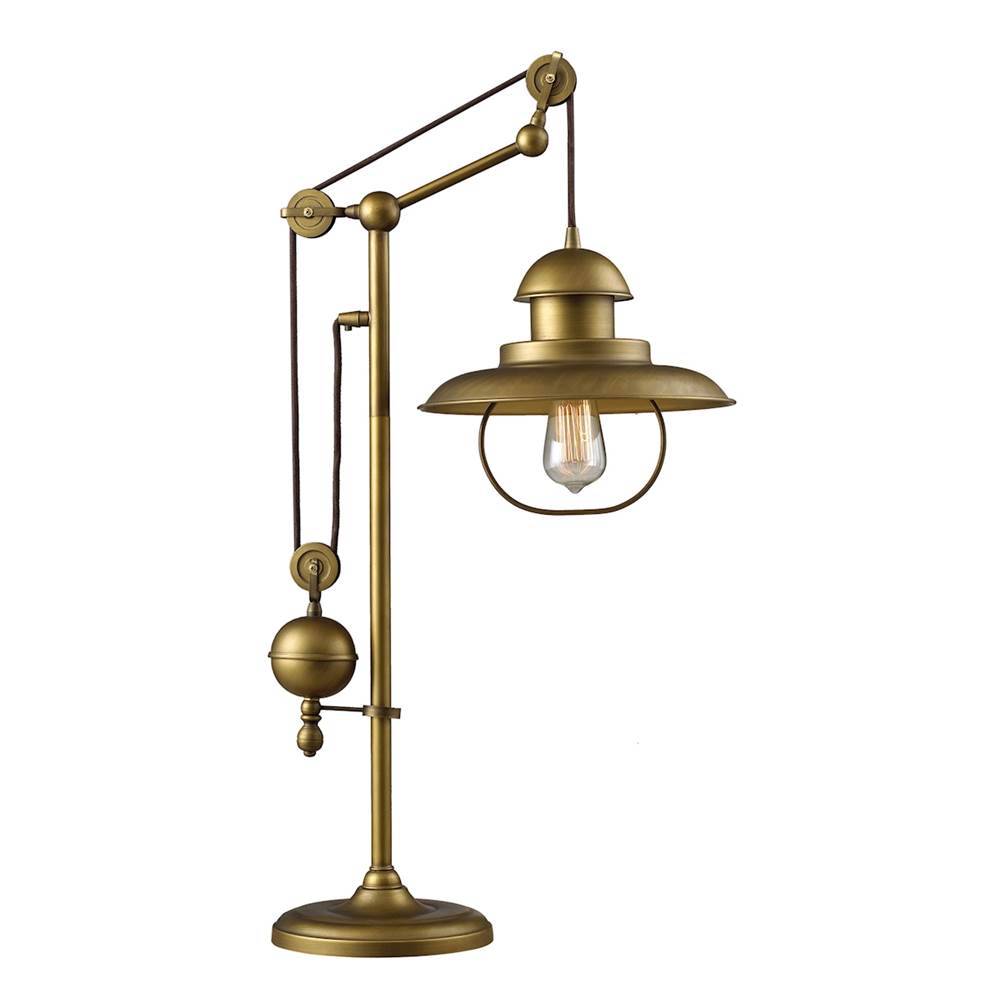 Elk Lighting Farmhouse Adjustable Table Lamp in Antique Brass (D2252)