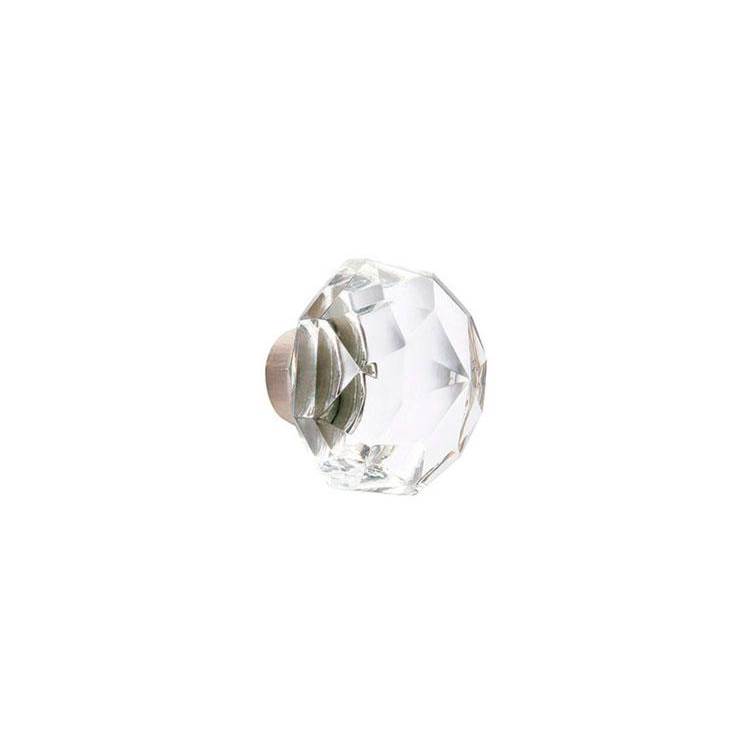 Emtek Concealed, Passage, Rectangular Rosette, Diamond Crystal Knob, US26