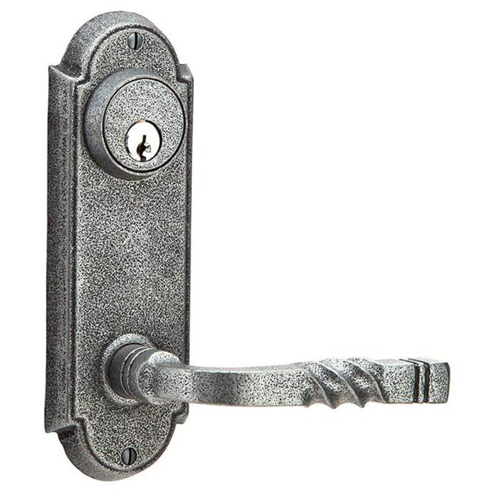 Emtek Passage Single Keyed, Sideplate Locksets No.5 3-5/8'' Center to Center Keyed, Lafayette Lever, RH, SWS