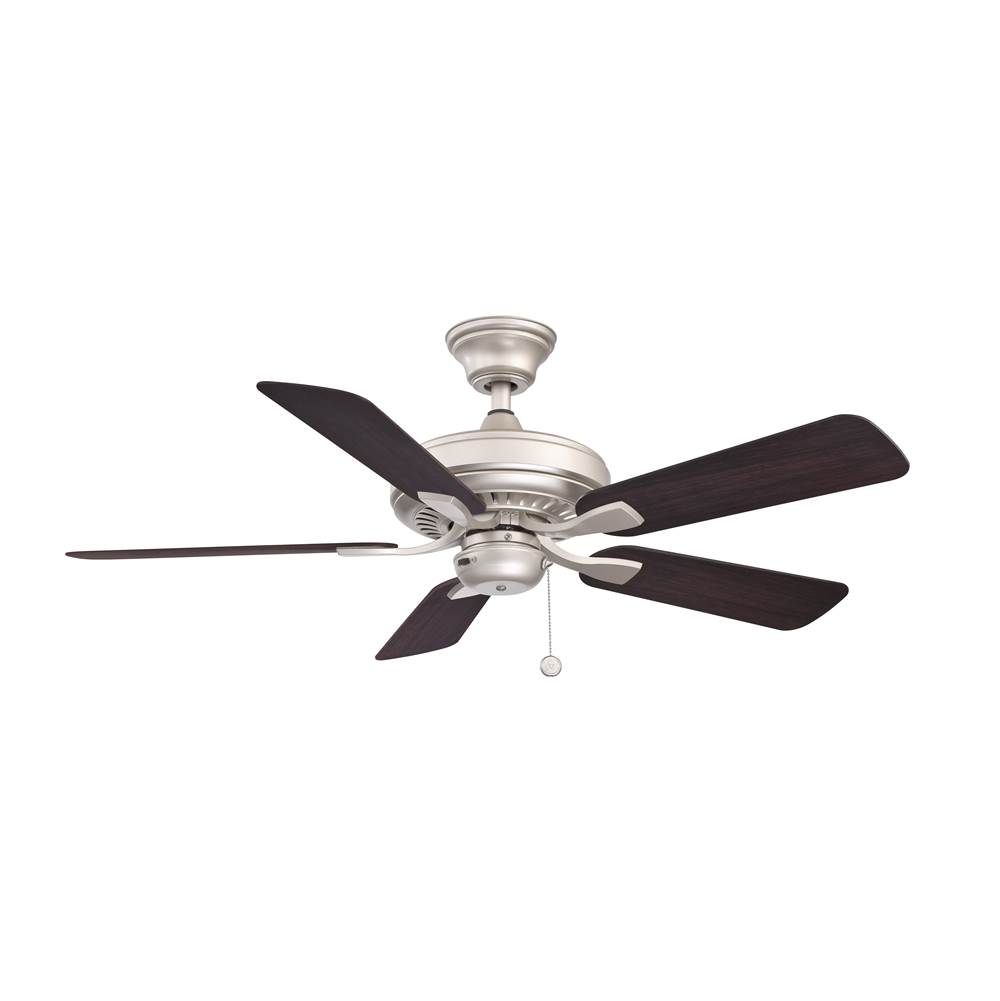 Fanimation Edgewood 44 inch Indoor/Outdoor Ceiling Fan with Dark Walnut Blades - Brushed Nickel