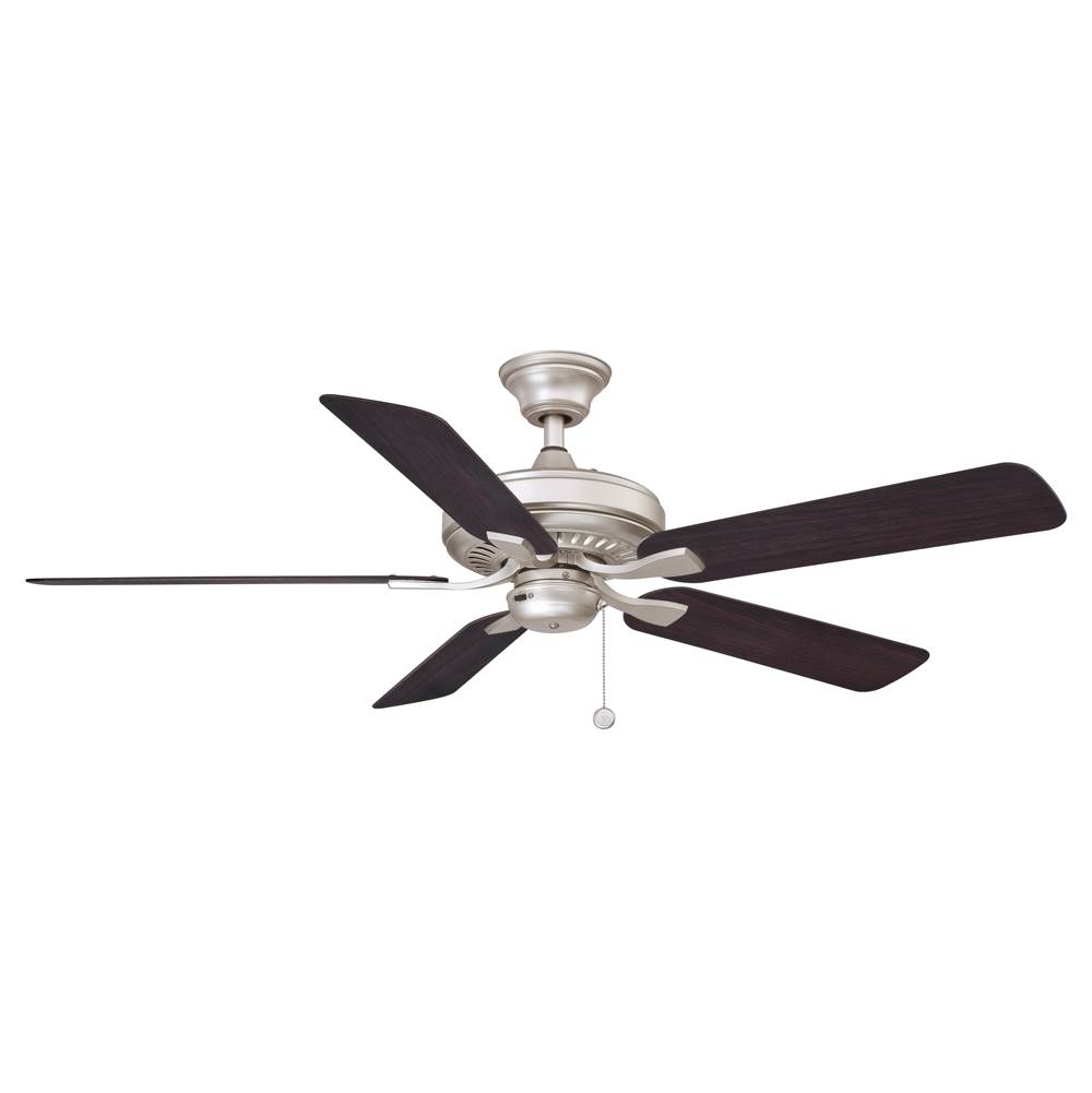 Fanimation Edgewood 52 inch Indoor/Outdoor Ceiling Fan with Dark Walnut Blades - Brushed Nickel