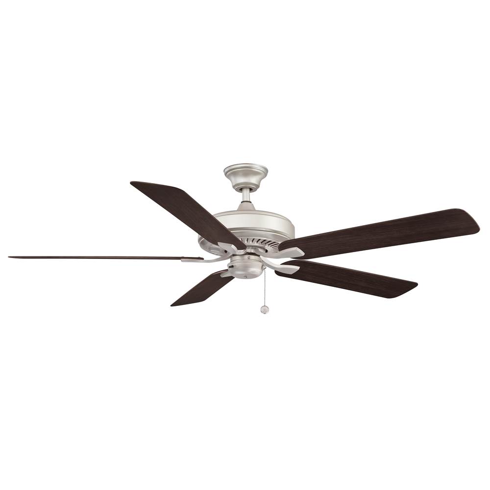Fanimation Edgewood 60 inch Indoor/Outdoor Ceiling Fan with Dark Walnut Blades - Brushed Nickel