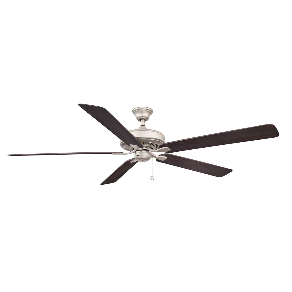 Fanimation Edgewood 72 inch Indoor/Outdoor Ceiling Fan with Dark Walnut Blades - Brushed Nickel