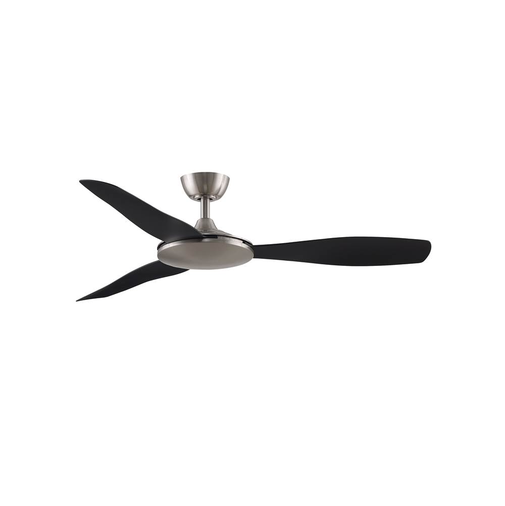 Fanimation GlideAire - 52'' - Brushed Nickel with Black Blades