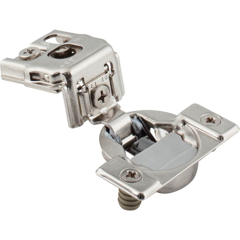 Hardware Resources 105degree 1-1/4'' Overlay Heavy Duty DURA-CLOSE Soft-close Compact Hinge with 2 Cleats and Press-in 8mm Dowels.