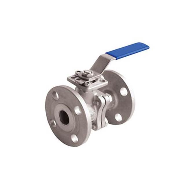 Jomar International LTD Stainless Steel, 2 Piece, Full Port, V-Ball, Flanged Connection, Class 150 With Iso Mounting Pad 1''