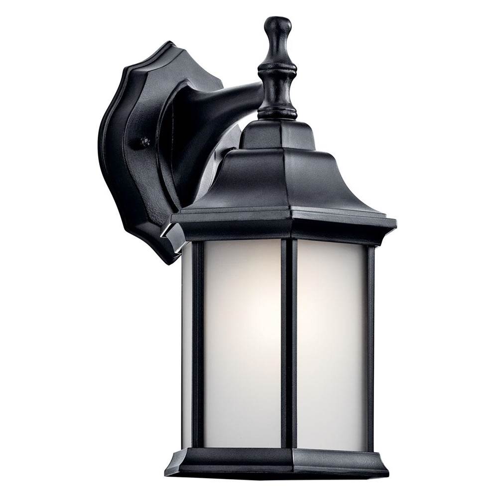 Kichler Lighting Chesapeake 11.75'' 1 Light Outdoor Wall Light with Satin Etched Glass in Black