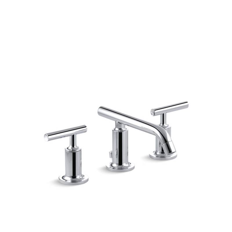 Kohler Purist® Widespread bathroom sink faucet with low lever handles and low spout
