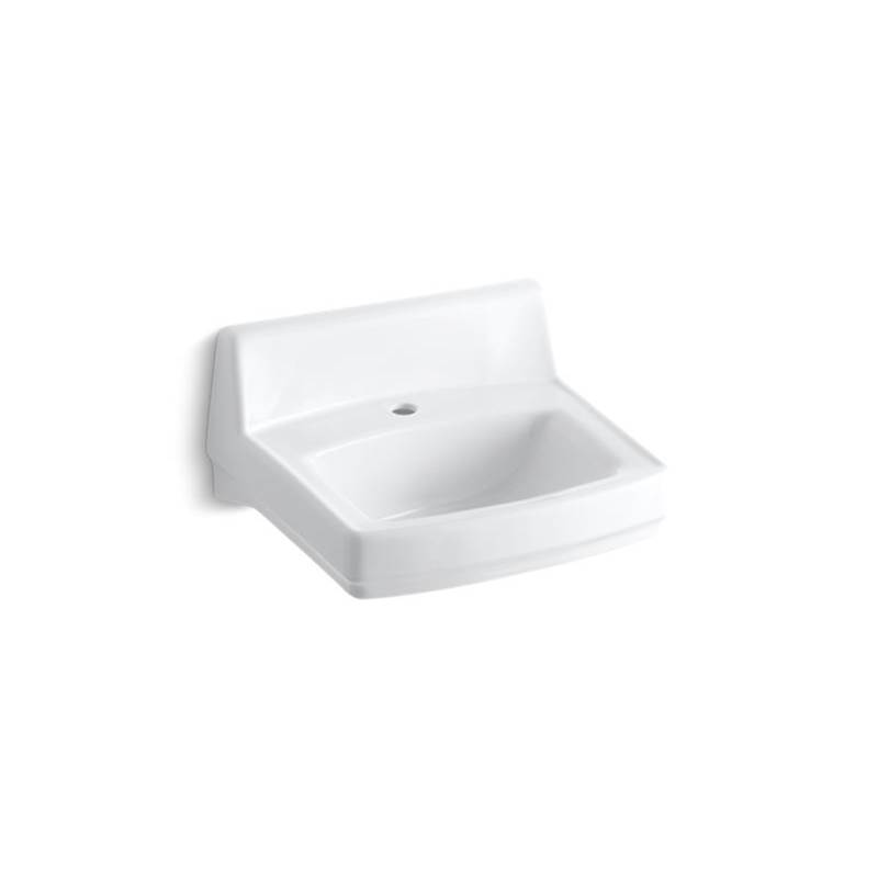Kohler Greenwich™ 20-3/4'' x 18-1/4'' wall-mount/concealed arm carrier bathroom sink with single faucet hole and no overflow