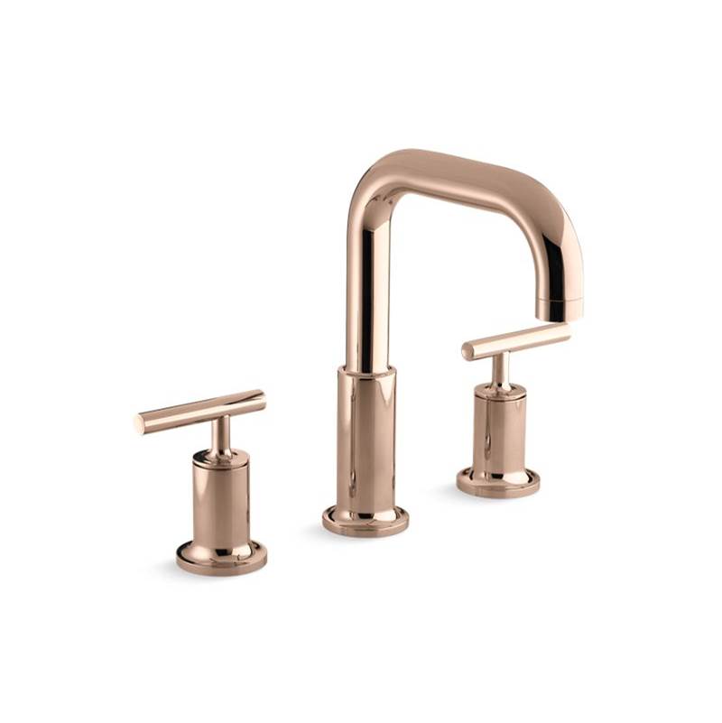 Kohler Purist® Deck-mount bath faucet trim for high-flow valve with lever handles, valve not included