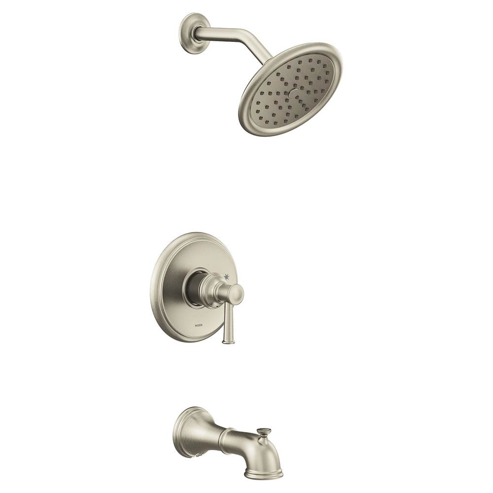 Moen Belfied M-CORE 2-Series Eco Performance 1-Handle Tub and Shower Trim Kit in Brushed Nickel (Valve Sold Separately)