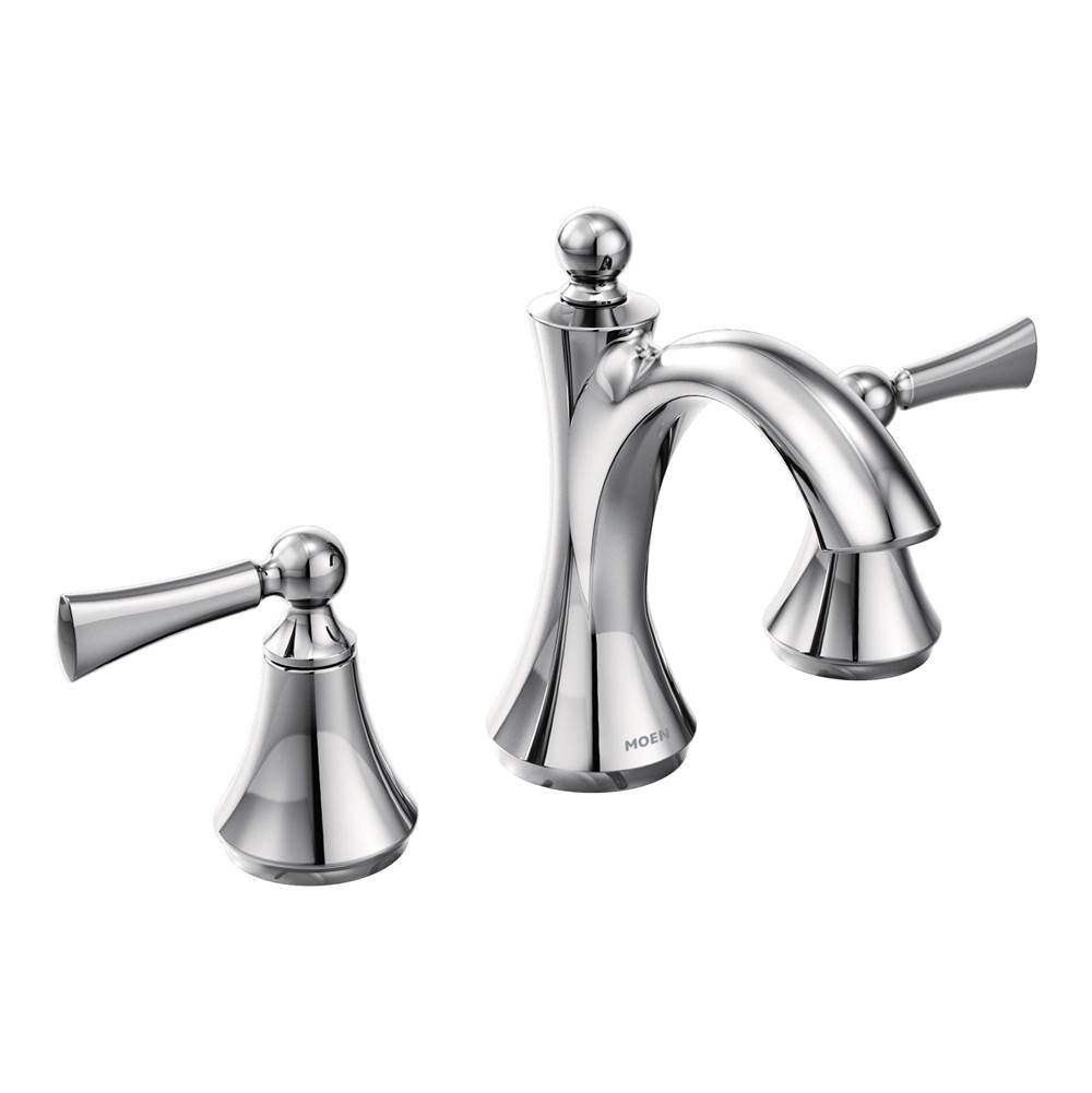 Moen Wynford 8 in. Widespread 2-Handle High-Arc Bathroom Faucet with Lever Handles in Chrome (Valve Sold Separately)
