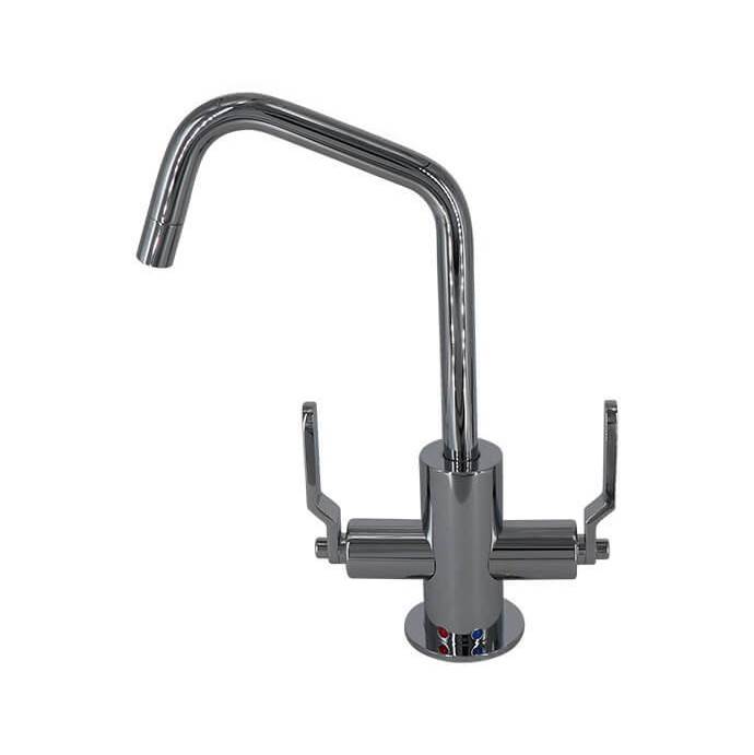 Mountain Plumbing Hot & Cold Water Faucet with Contemporary Round Body & Industrial Lever Handles (120-degree Spout)
