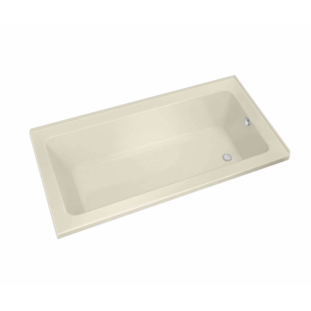 Maax Pose 6032 IF Acrylic Corner Right Left-Hand Drain Whirlpool Bathtub in Bone
