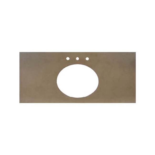 Native Trails 48'' Native Stone Vanity Top in Ash- Oval with 8'' Widespread Cutout