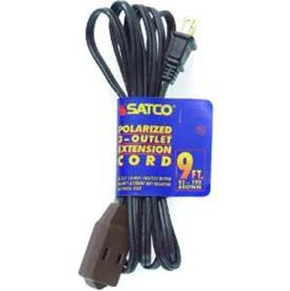 Satco 15 ft Brown Extension Cord 16/2