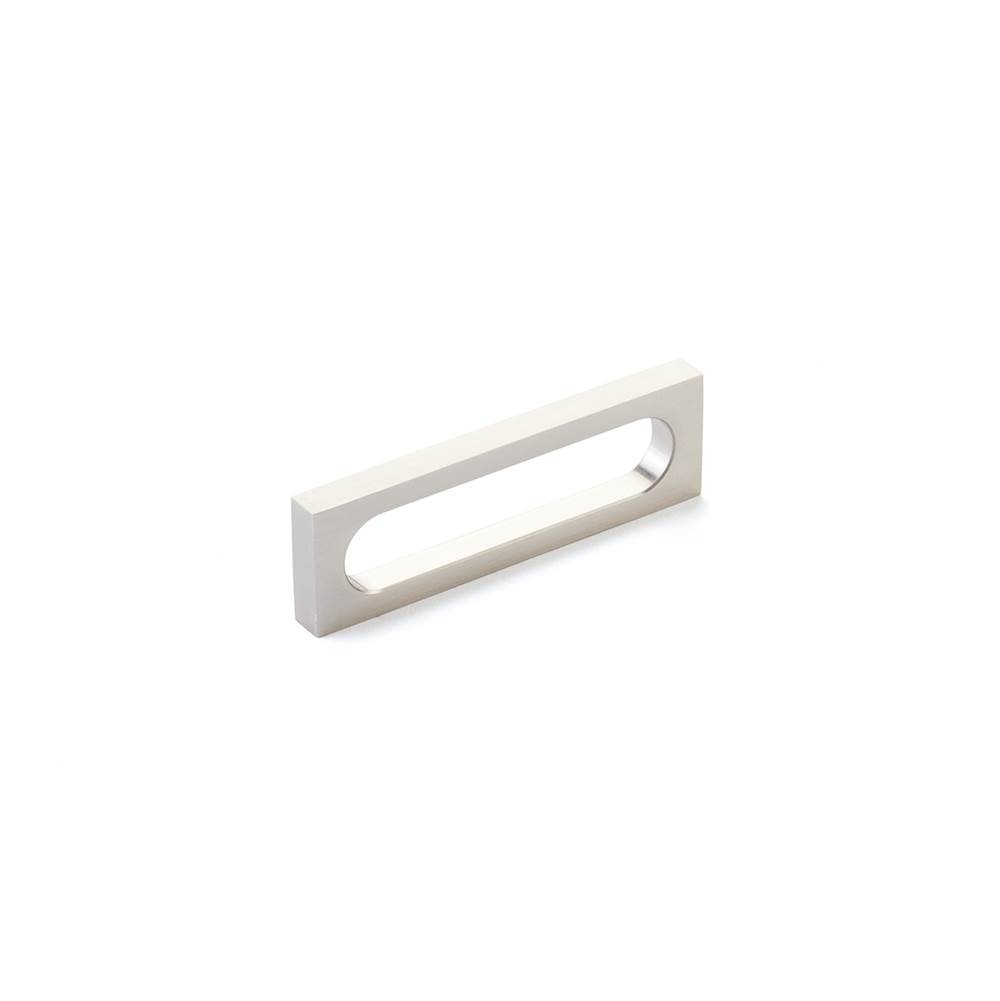 Schaub And Company Pull, Modern Oval Slot, Brushed Nickel, 3-1/2'' cc