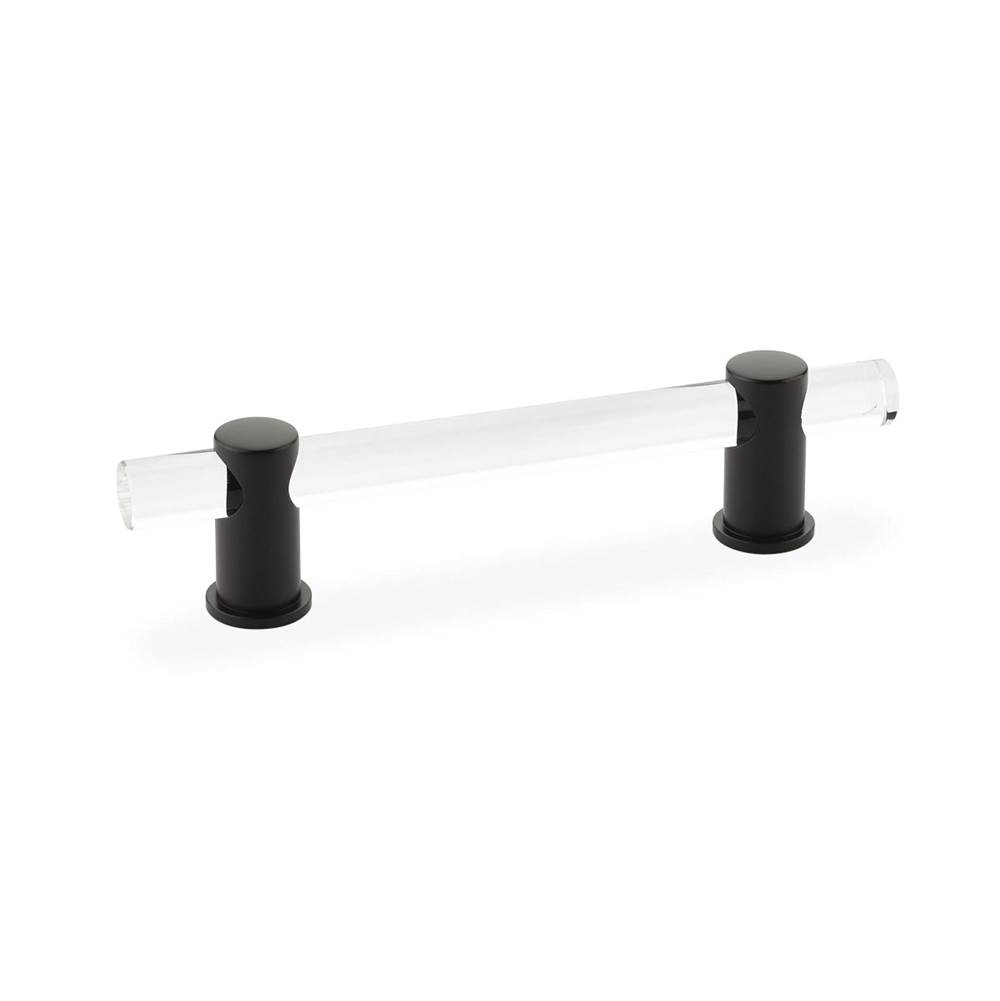 Schaub And Company Pull, Adjustable clear acrylic, Matte Black, 4'' cc