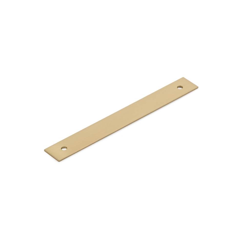 Schaub And Company Pub House, Backplate for Pull, Signature Satin Brass, 5'' cc