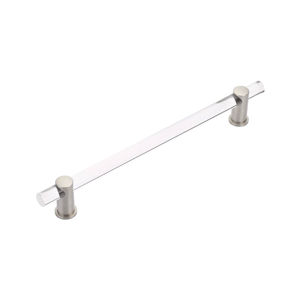 Schaub And Company Concealed Surface, Appliance Pull, NON-Adjustable Clear Acrylic, Satin Nickel. 12'' cc