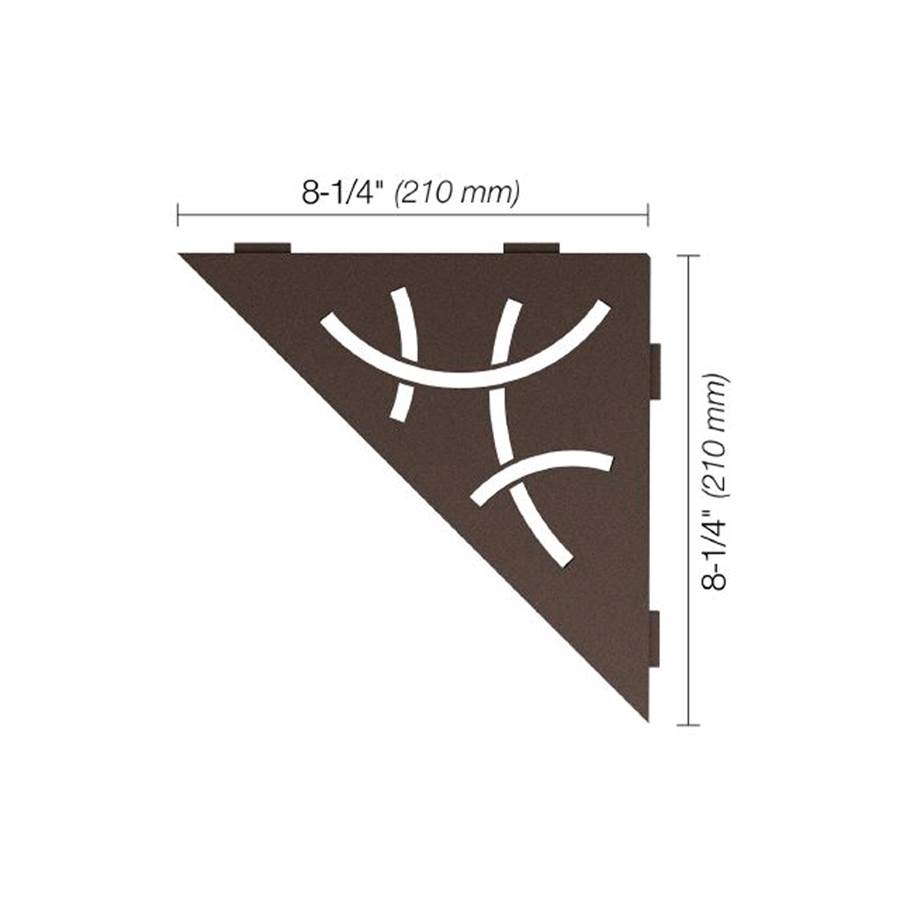 Schluter Shelf Triangular Corner Curve Bronze