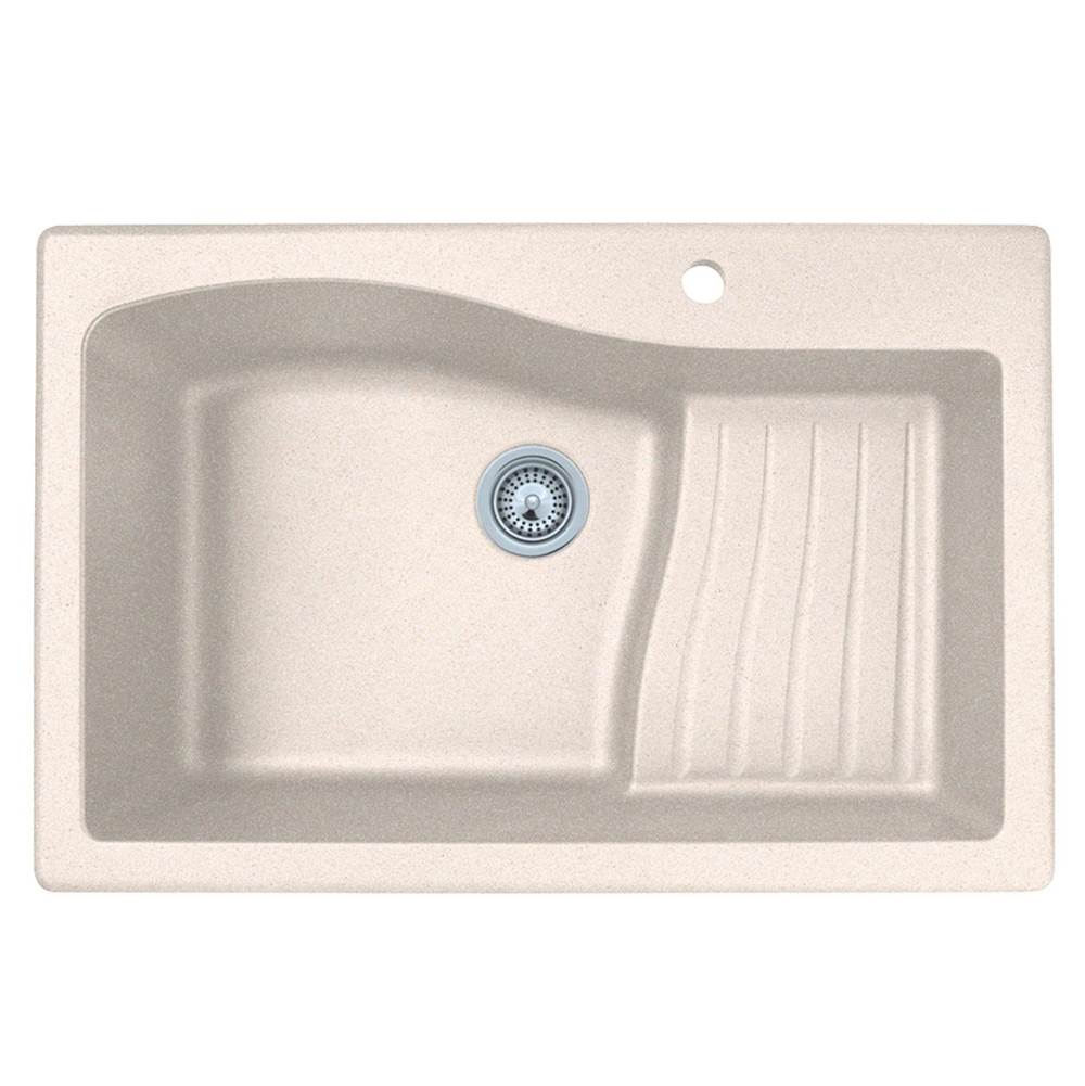 Swan QZAD-3322 22 x 33 Granite Drop in Ascend Bowl Sink in Granito