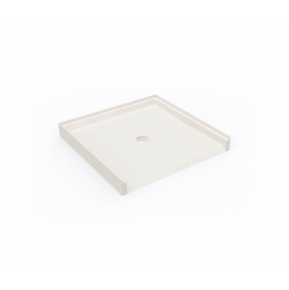 Swan STS-3738 37 x 38 Swanstone® Alcove Shower Pan with Center Drain in Bisque