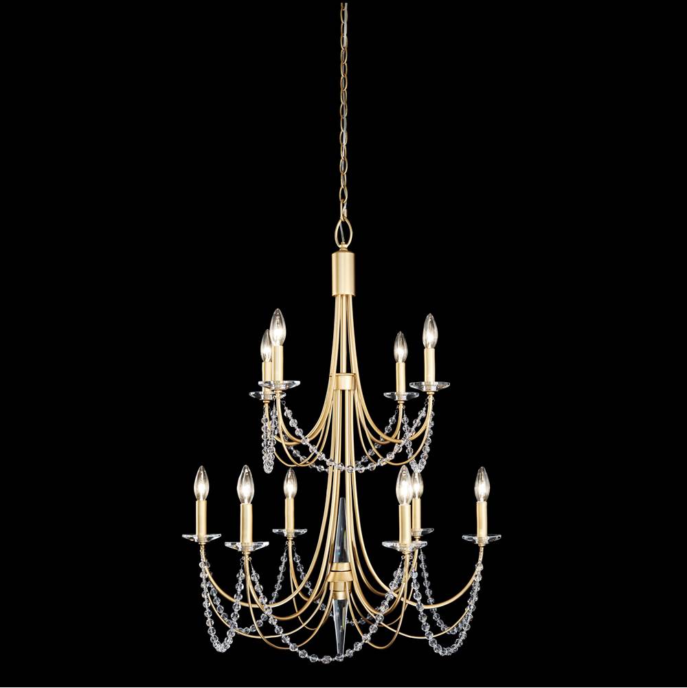Varaluz Brentwood 10-Lt 2-Tier Chandelier - French Gold