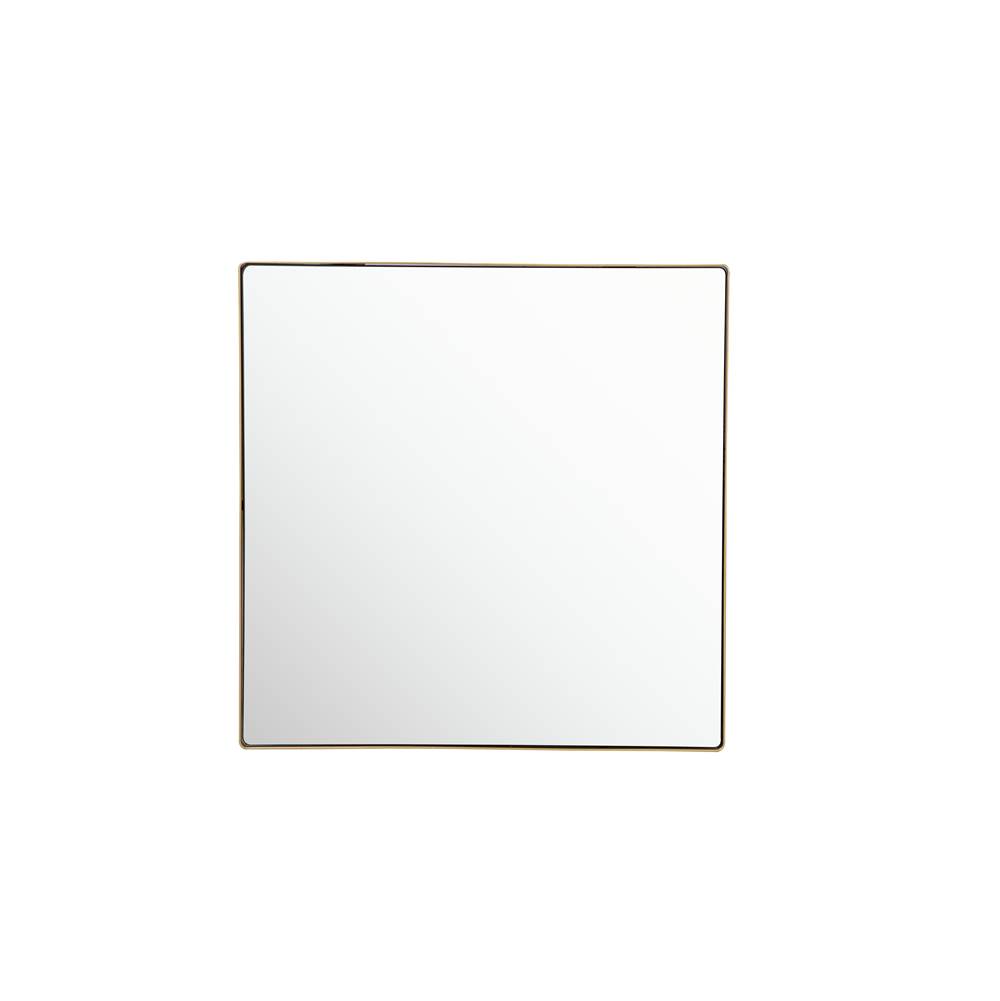 Varaluz Kye 30x30 Rounded Square Wall Mirror - Gold