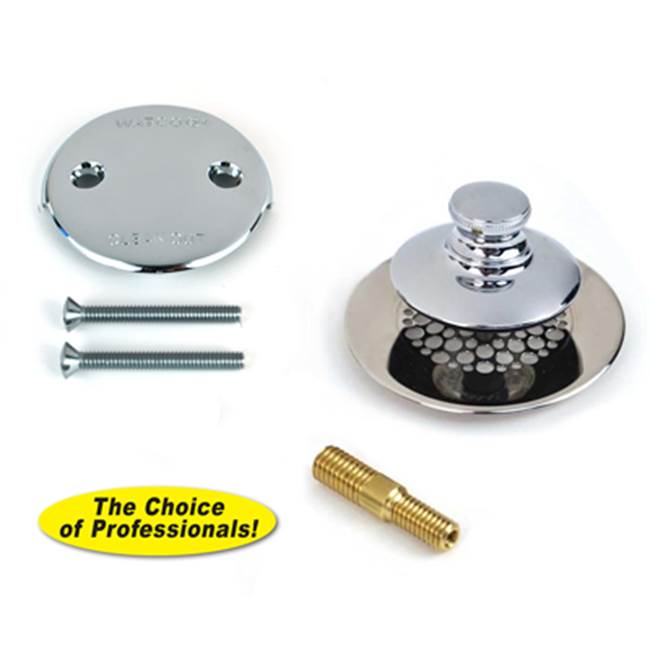 Watco Manufacturing Universal Nufit Pp Trim Kit - 3/8-5/16 Adapter Pin Brushed Nickel Grid Strainer 2-Hole Faceplate