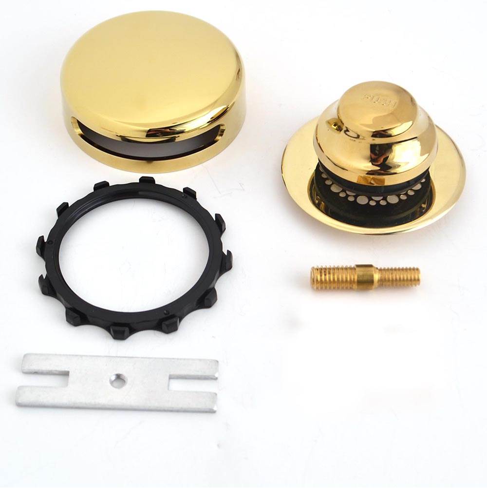 Watco Manufacturing Universal Nufit Innov Fa Trim Kit - 3/8-5/16 Brs Adptr Pin Polished Brass ''Pvd'' Grid Strainer