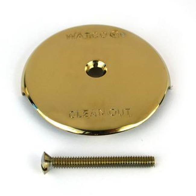 Watco Manufacturing Overflow Plate Kit 1-Hole Faceplate One Screw Polished Brass ''Pvd'' Carded