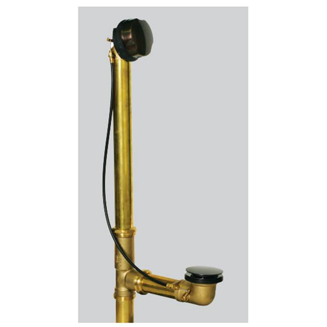 Watco Manufacturing Cable Activated Bath Waste - Tubs To 24-In - 20G Brass Brs Chrome Plated 17-Gauge Brass 6-In Drain Extension 17'' Tailpiece