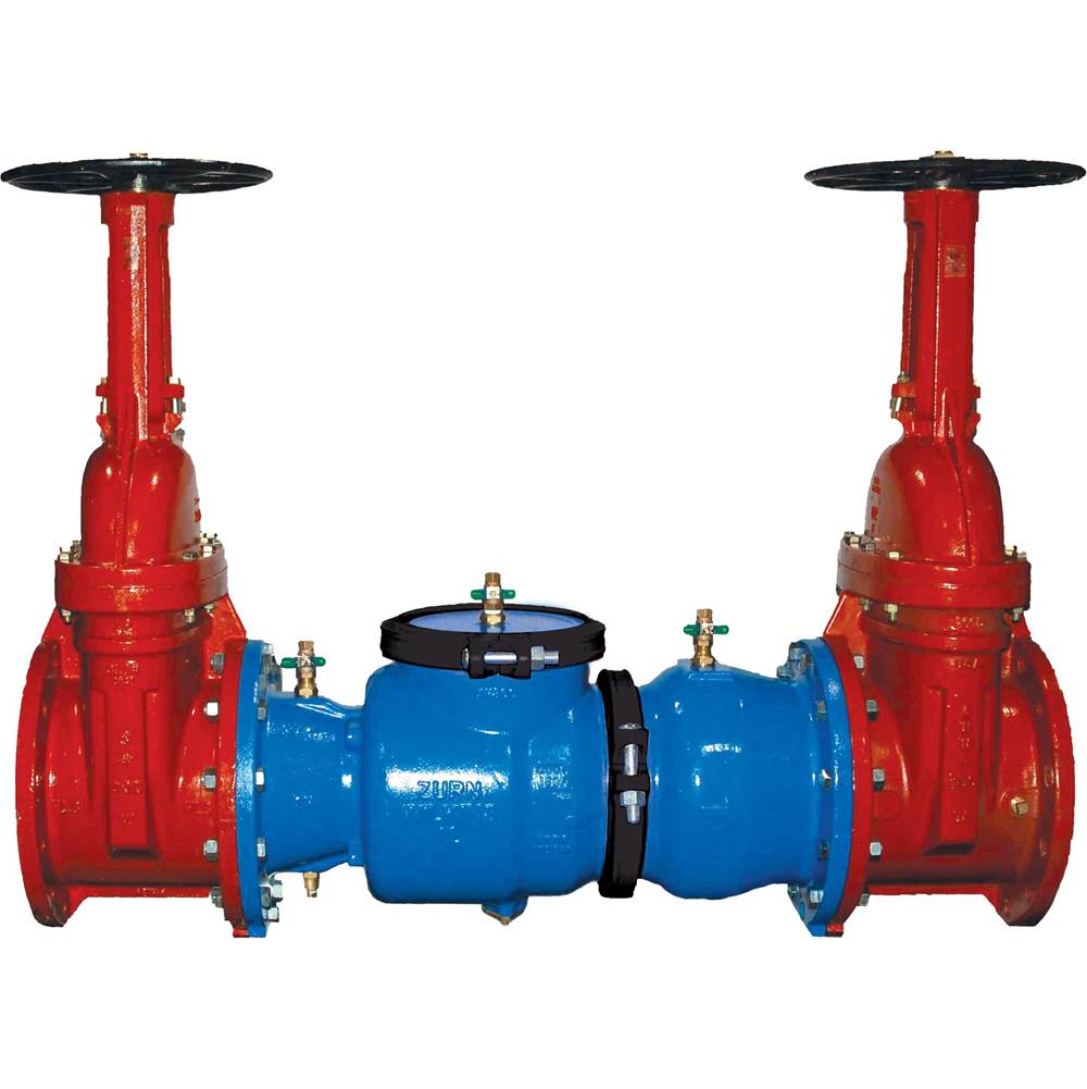 Zurn Industries 12'' 350 Double Check Valve Backflow Preventer, With OsAndY Gate Valves