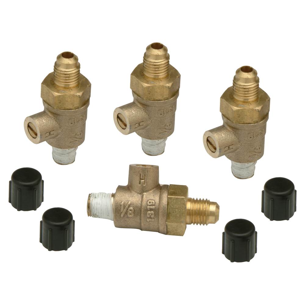 Zurn Industries 860XL Fast-Test Test Cocks Repair Kit with SAE flare test fittings compatible with 1/4'' - 1'' backflow preventers